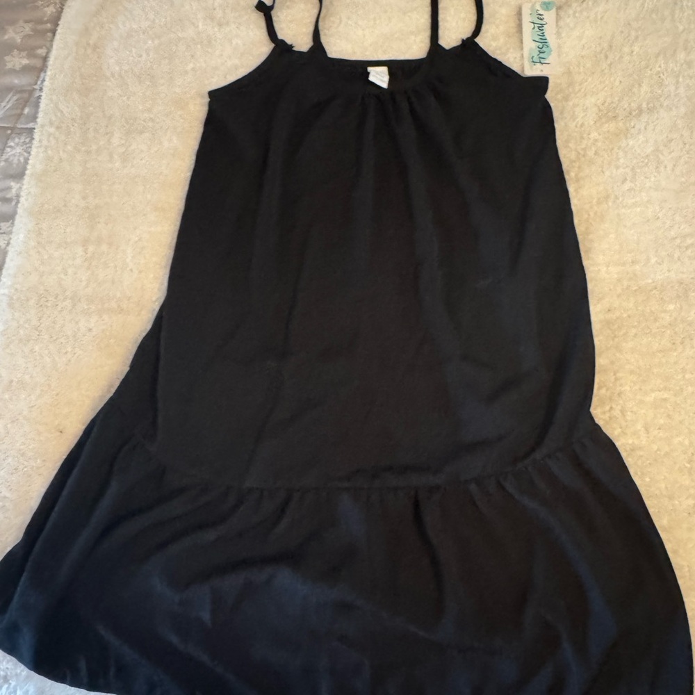 Black Freshwater SunDress size S 4/6 100% Polyester